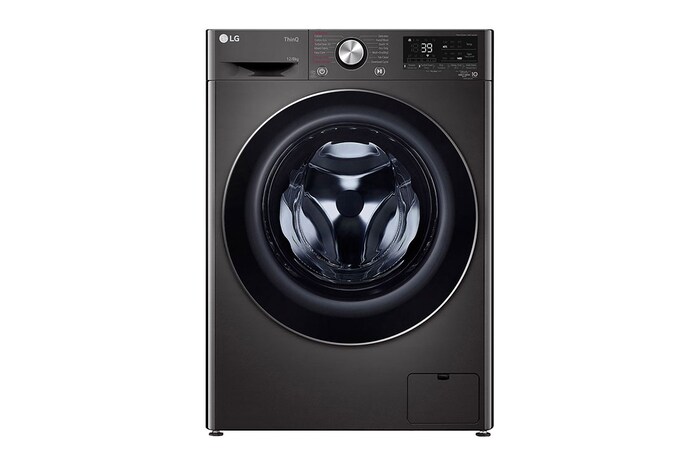 LG 12/8kg Front Loader Washer Dryer Combo with AI DD™ & Steam in Black Finish, F4V9BCP2E
