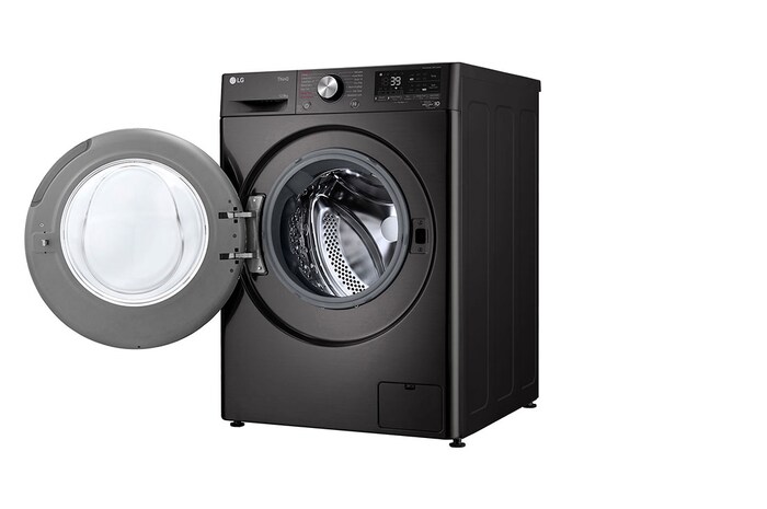 LG 12/8kg Front Loader Washer Dryer Combo with AI DD™ & Steam in Black Finish, F4V9BCP2E