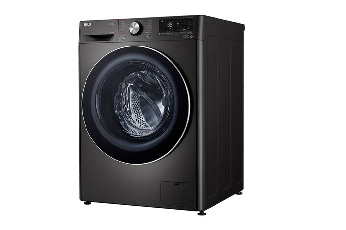LG 12/8kg Front Loader Washer Dryer Combo with AI DD™ & Steam in Black Finish, F4V9BCP2E