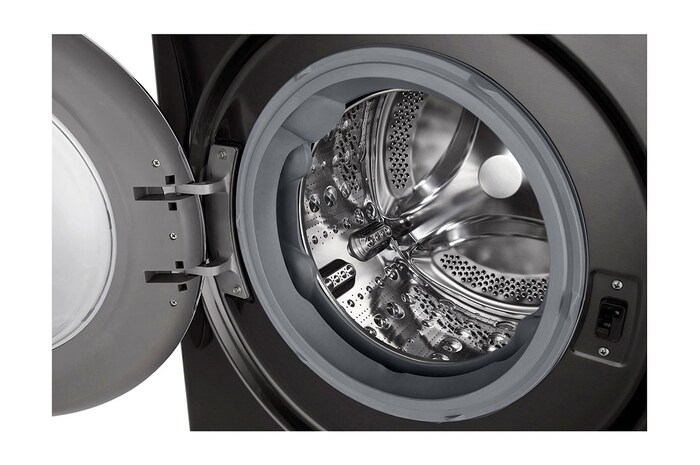 LG 12/8kg Front Loader Washer Dryer Combo with AI DD™ & Steam in Black Finish, F4V9BCP2E