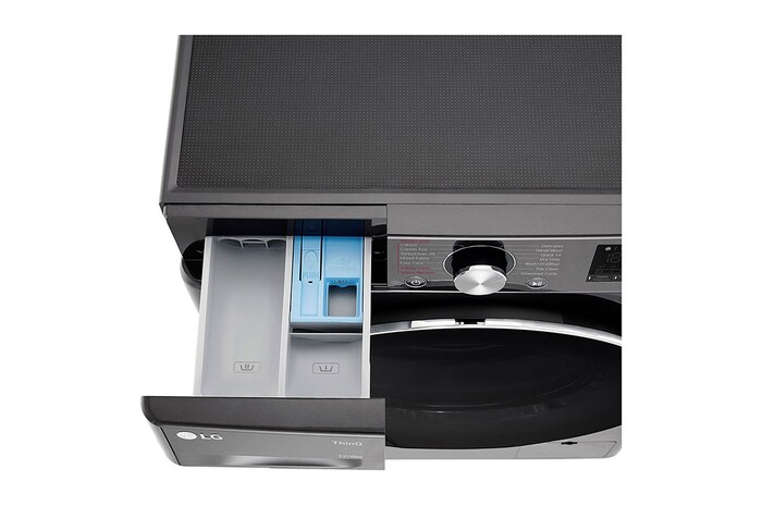 LG 12/8kg Front Loader Washer Dryer Combo with AI DD™ & Steam in Black Finish, F4V9BCP2E