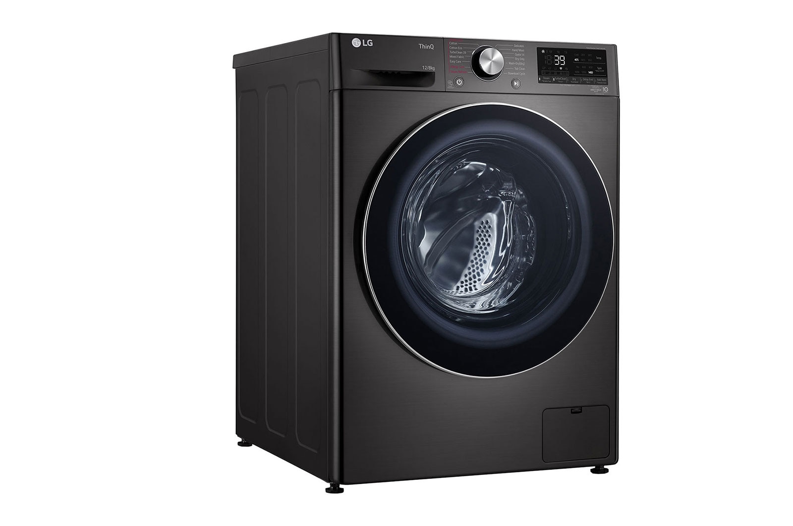 LG 12/8kg Front Loader Washer Dryer Combo with AI DD™ & Steam in Black Finish, F4V9BCP2E