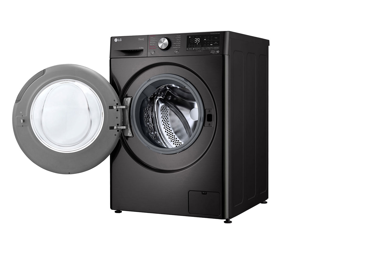 LG 12/8kg Front Loader Washer Dryer Combo with AI DD™ & Steam in Black Finish, F4V9BCP2E