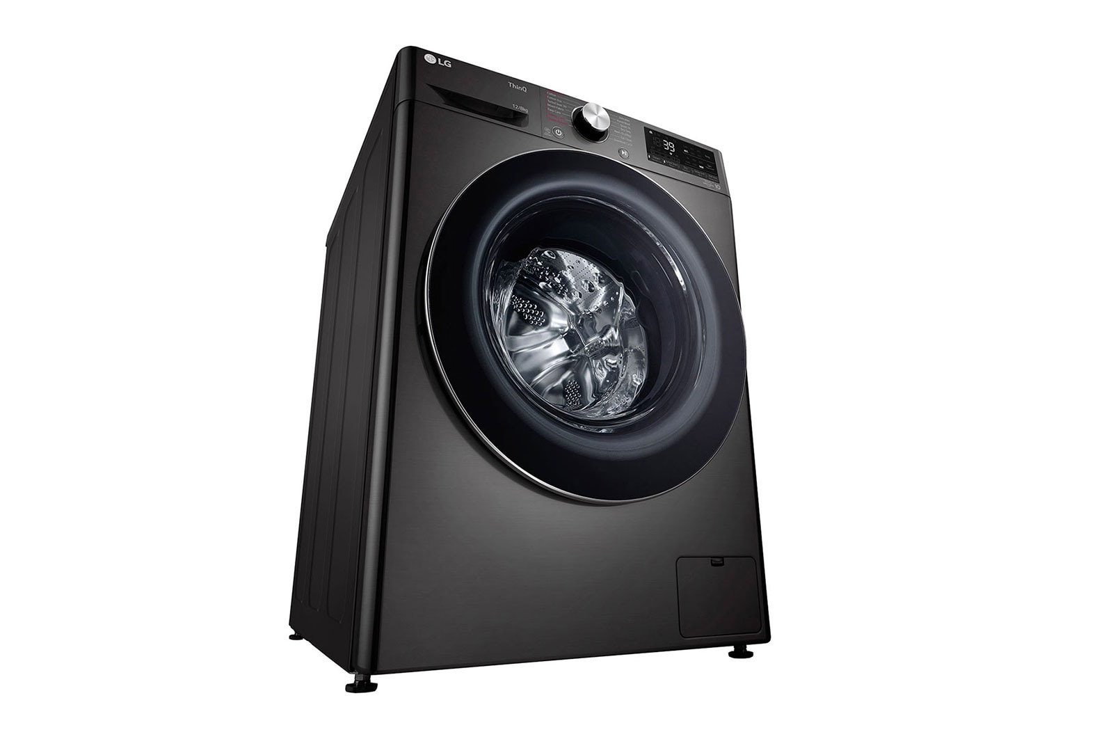 LG 12/8kg Front Loader Washer Dryer Combo with AI DD™ & Steam in Black Finish, F4V9BCP2E