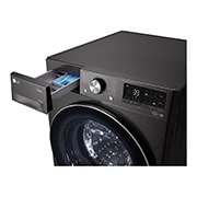 LG 12/8kg Front Loader Washer Dryer Combo with AI DD™ & Steam in Black Finish, F4V9BCP2E