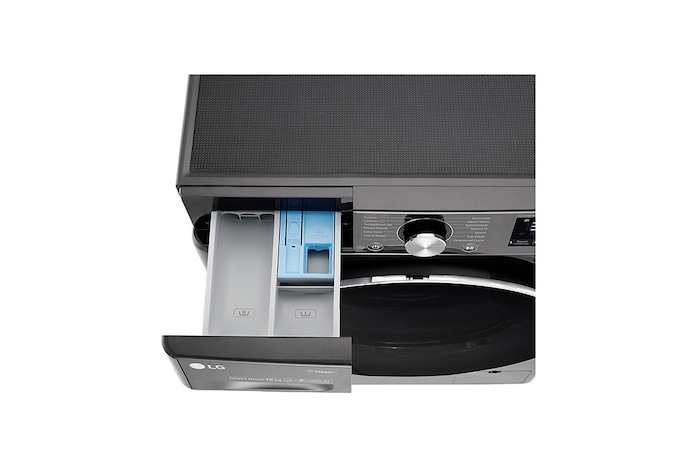 LG 12kg Front Loader Washer with AI DD™ & Steam in Black Finish, F4V9BWP2E