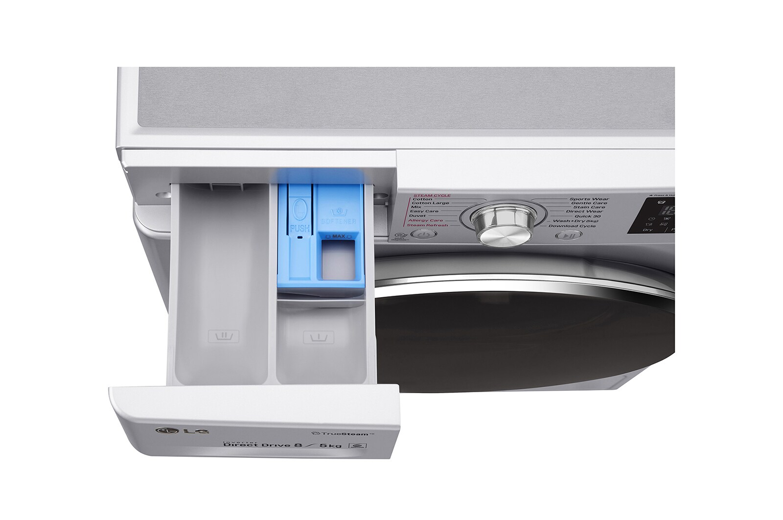LG 8kg Silver Front Loader Washer Dryer Combo, FH4U2TDHP5N