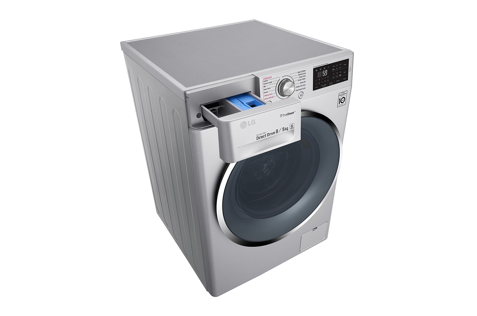 LG 8kg Silver Front Loader Washer Dryer Combo, FH4U2TDHP5N