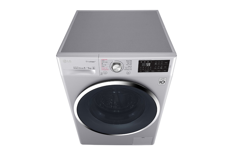 LG 8kg Silver Front Loader Washer Dryer Combo, FH4U2TDHP5N