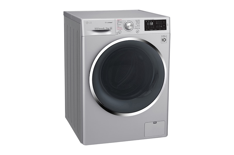 LG 8kg Silver Front Loader Washer Dryer Combo, FH4U2TDHP5N