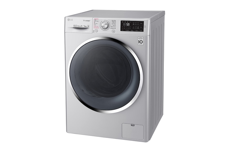 LG 8kg Silver Front Loader Washer Dryer Combo, FH4U2TDHP5N