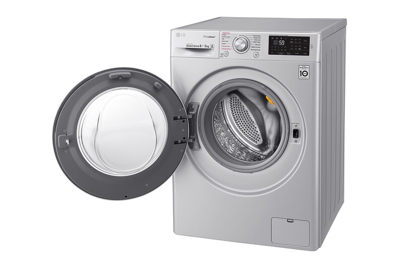 LG 8kg Silver Front Loader Washer Dryer Combo, FH4U2TDHP5N