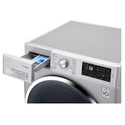 LG 8kg Silver Front Loader Washer Dryer Combo, FH4U2TDHP5N