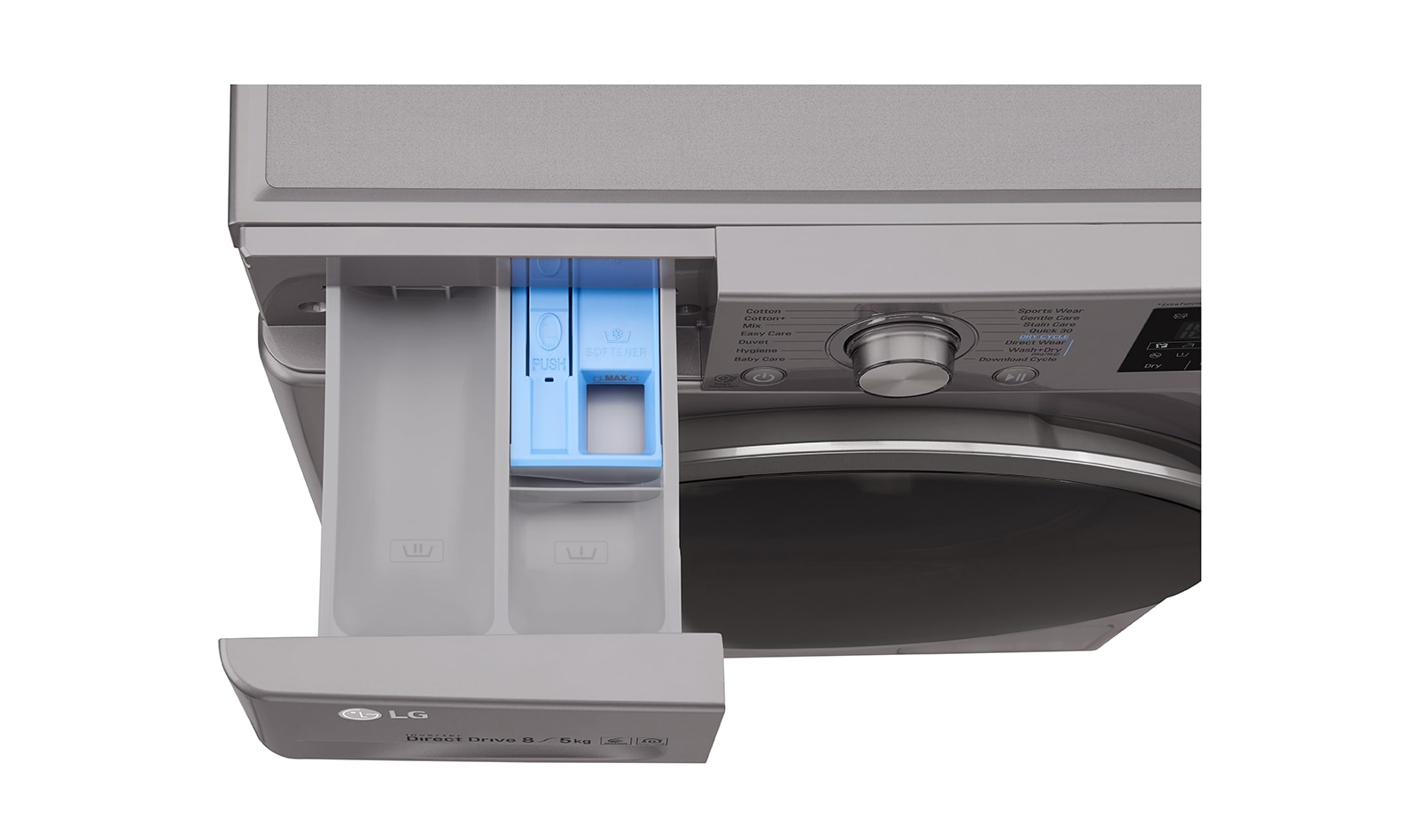 LG 8kg Wash / 5kg Dry Silver Washer Dryer Combo, FH4U2TMP8S