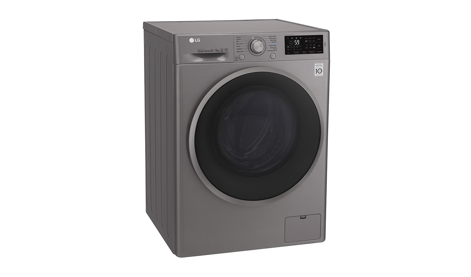 LG 8kg Wash / 5kg Dry Silver Washer Dryer Combo, FH4U2TMP8S