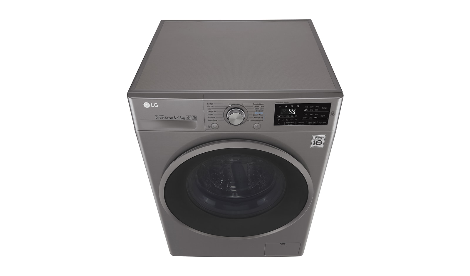 LG 8kg Wash / 5kg Dry Silver Washer Dryer Combo, FH4U2TMP8S