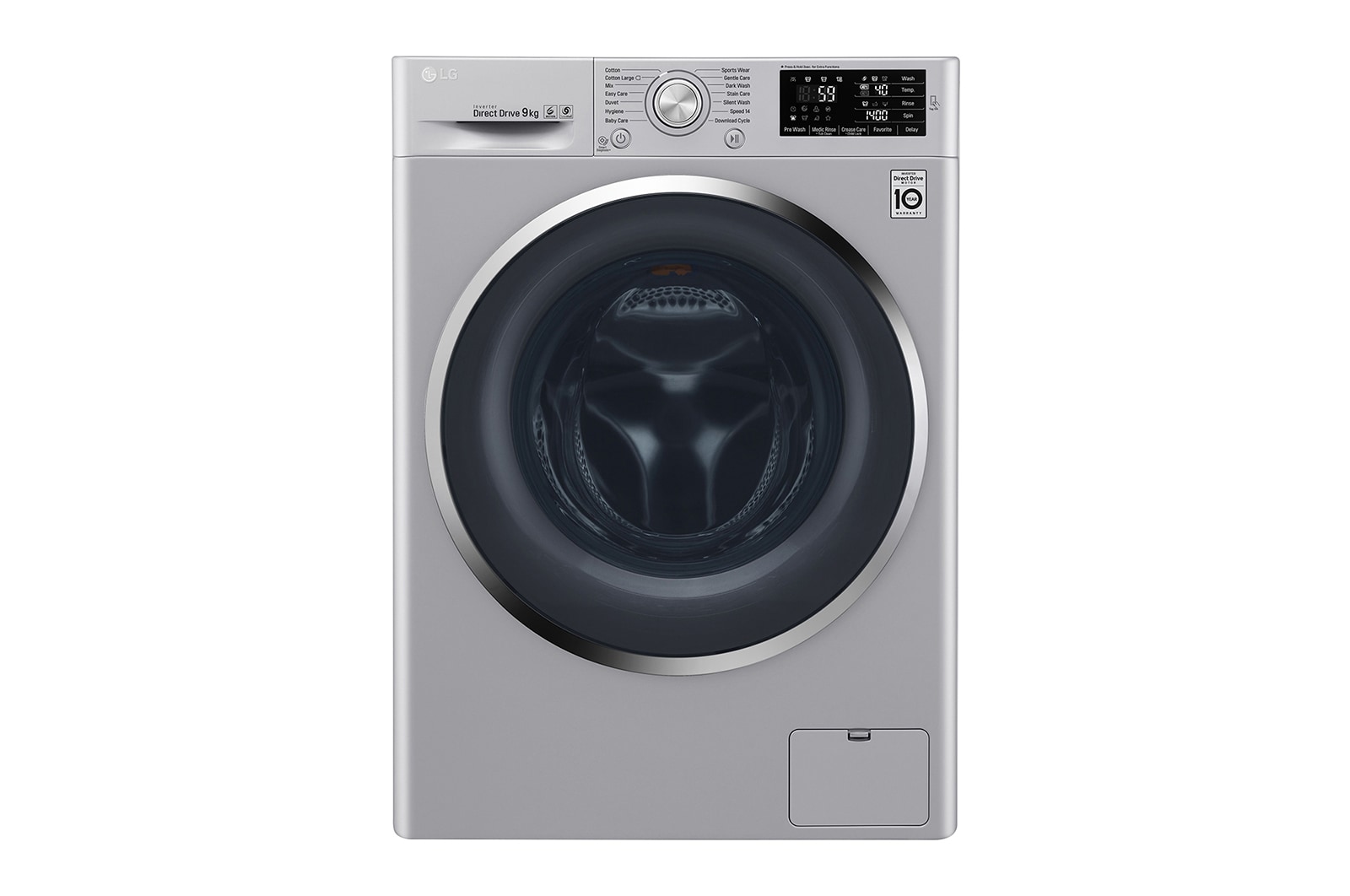 Washing Machines : 9kg Silver Front Loader Washing Machine FH4U2VDNP5