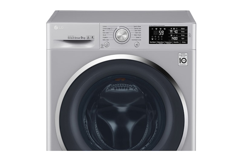 LG 9kg Silver Front Loader Washing Machine, FH4U2VDNP5