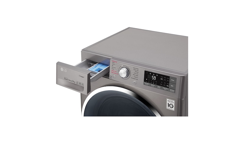 LG 9kg Stone Silver Front Loader Washing Machine, FH4U2VYP2S