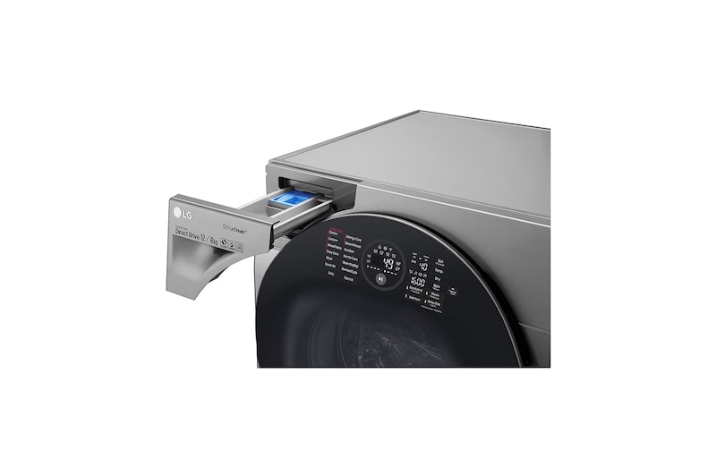 LG 12/8kg Silver Washer Dryer Combo, TWINWash Upgradable, TrueSteam, ThinQ, Silver, FH6G1BCHK6N