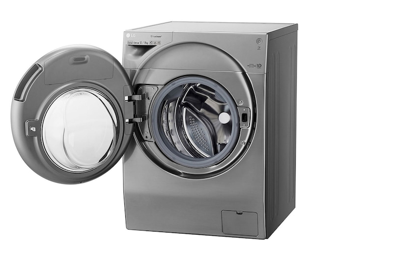LG 12/8kg Silver Washer Dryer Combo, TWINWash Upgradable, TrueSteam, ThinQ, Silver, FH6G1BCHK6N