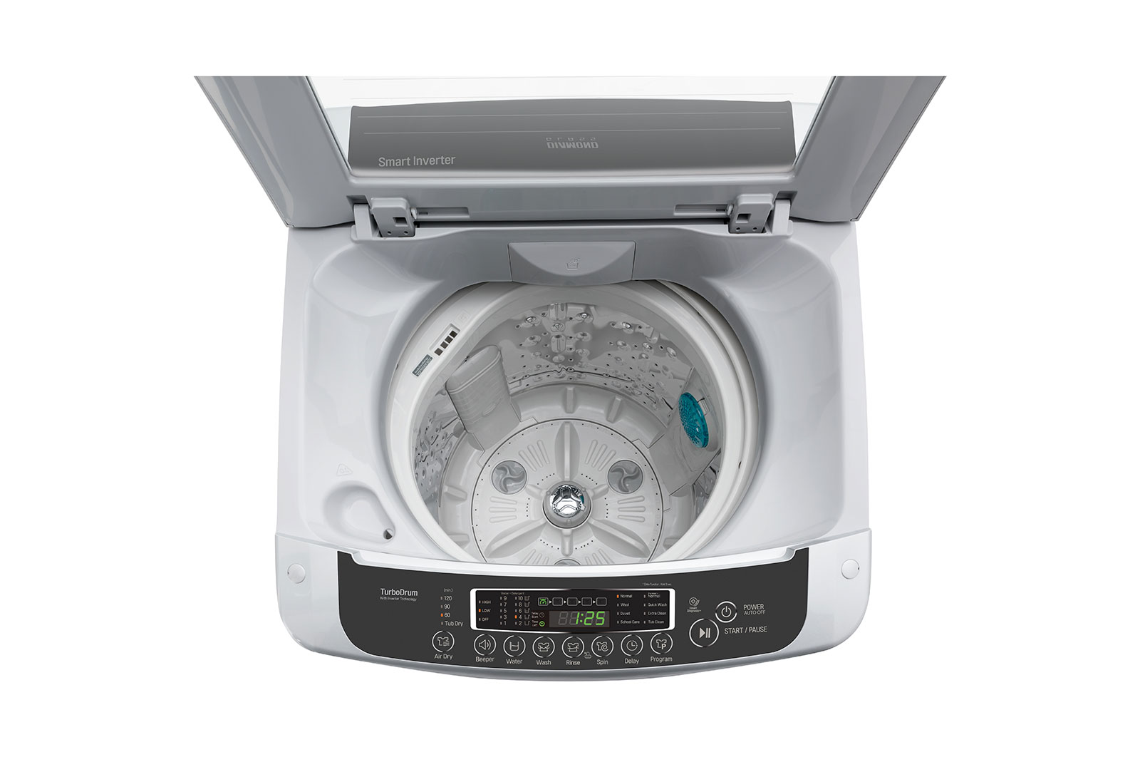 LG 13kg Top Loader with Smart Inverter in Silver Finish, T1369NEHTF