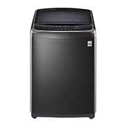 Front view of 21kg Top Loader with Inverter Direct Drive &amp; TurboWash™ in Black Finish T2193EFHSKL