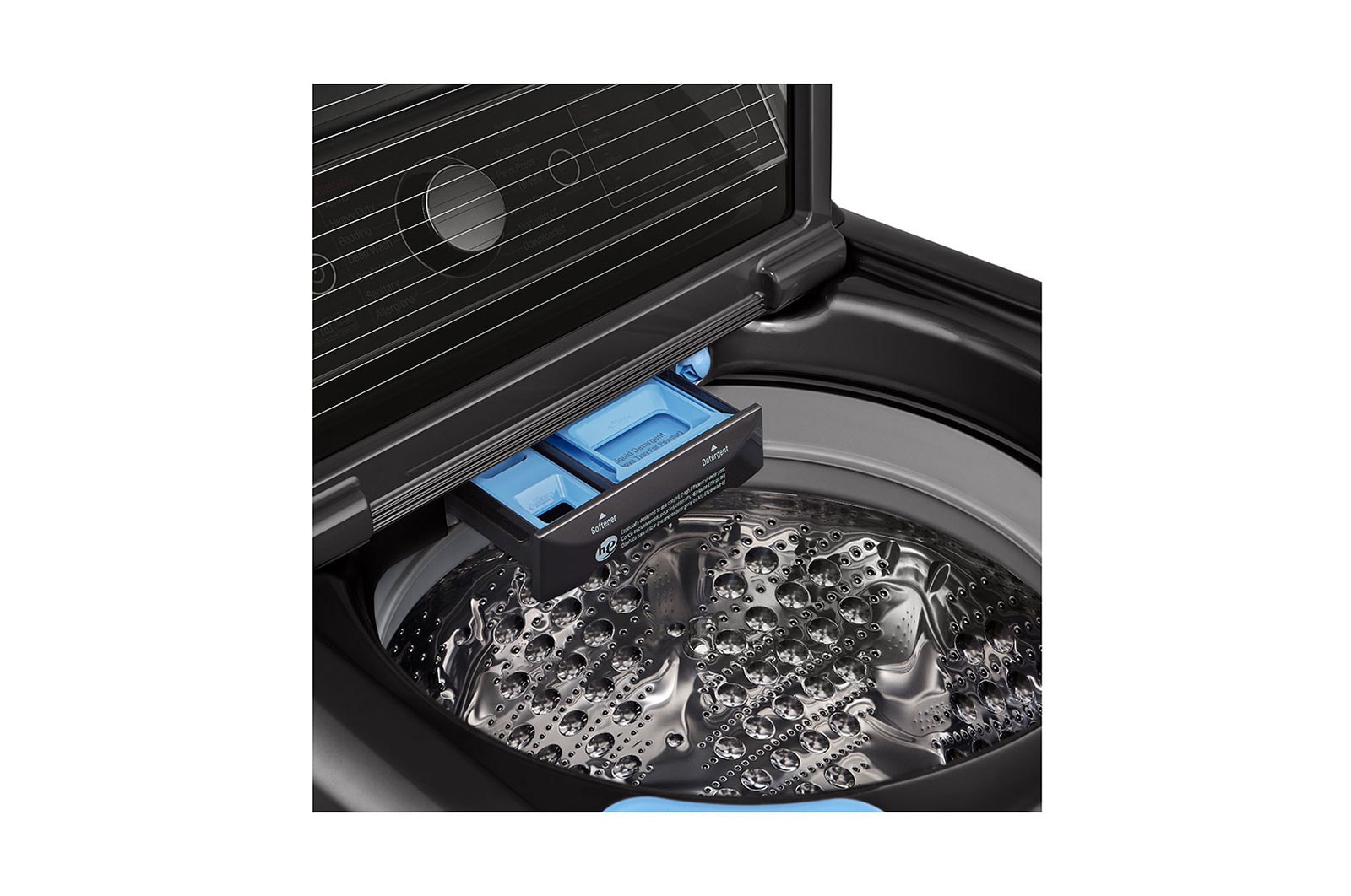 LG 24kg Top Loader with Inverter Direct Drive & TurboWash3D™ in Black Finish, T2472EFHSTL