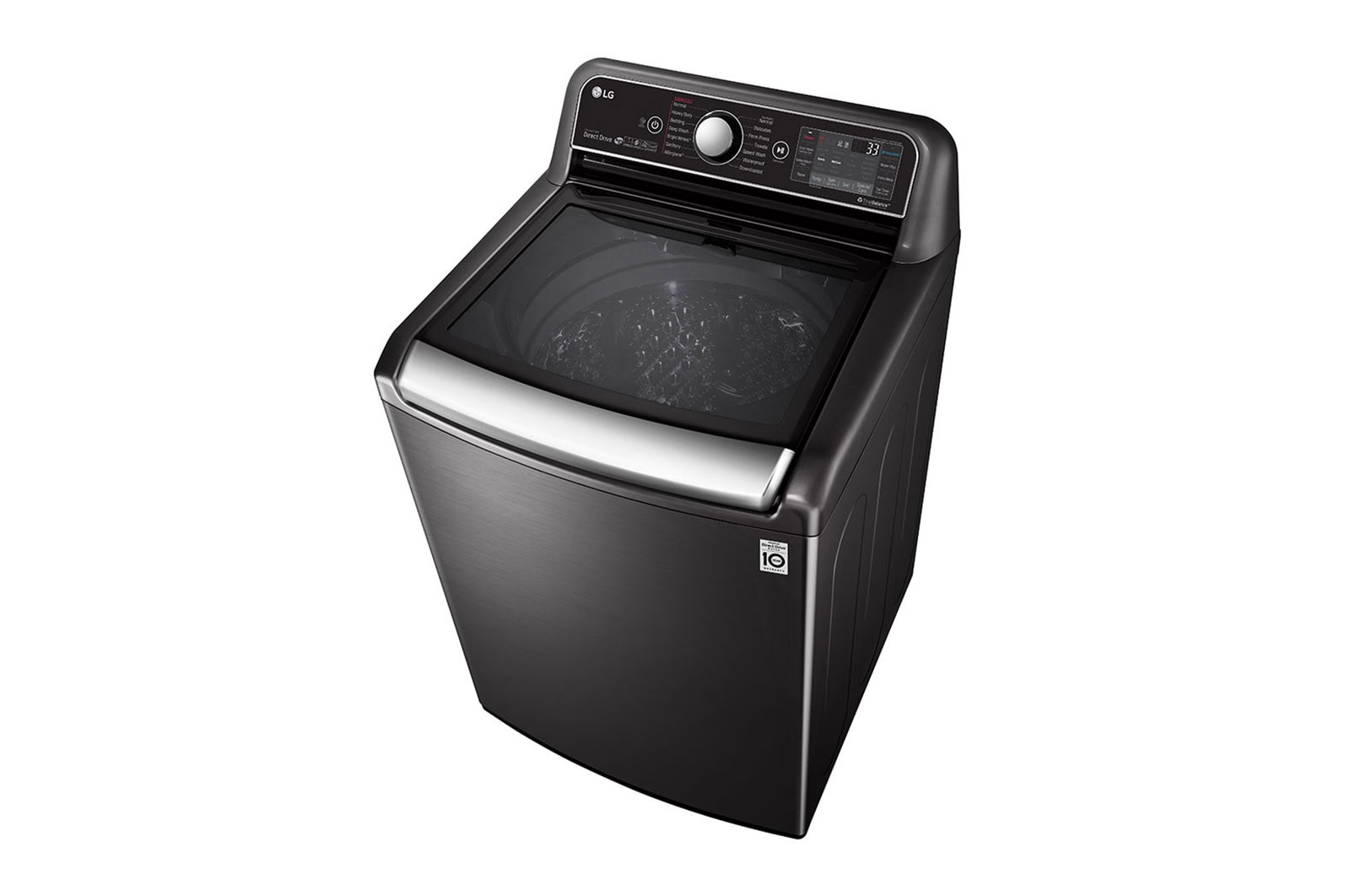LG 24kg Top Loader with Inverter Direct Drive & TurboWash3D™ in Black Finish, T2472EFHSTL