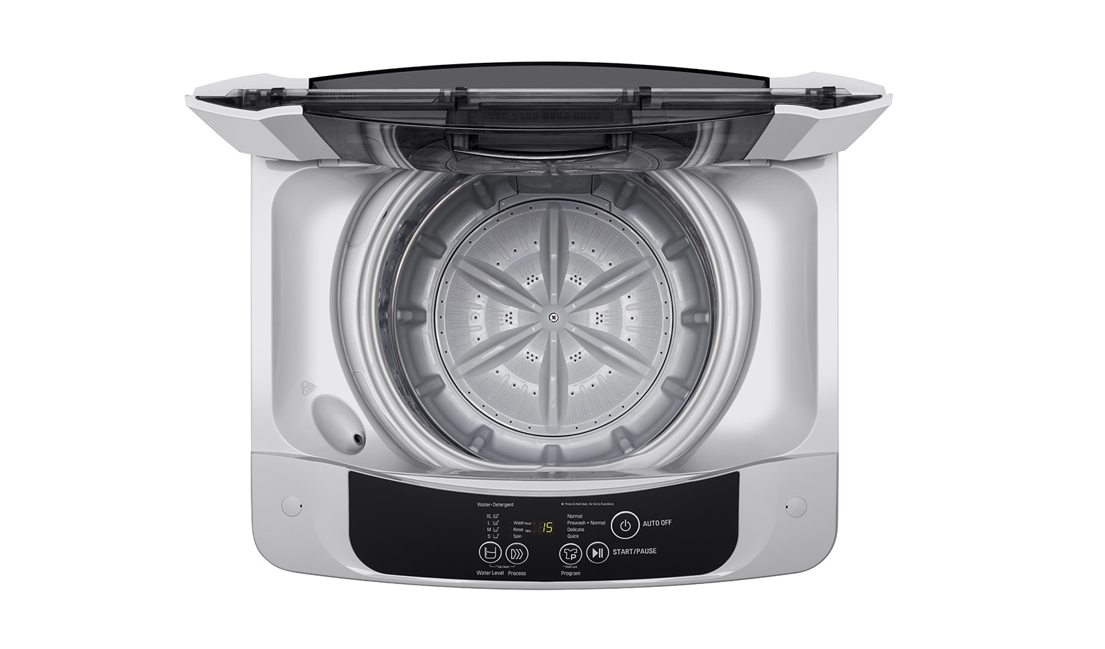 LG 8.5kg Silver Top Loader Washing Machine, T8574TDDVH