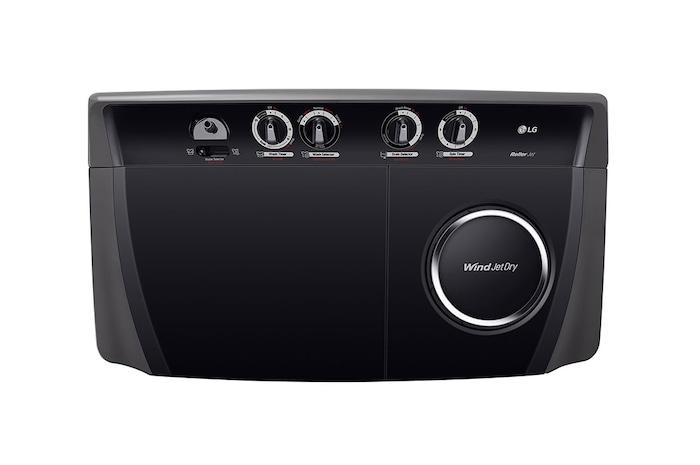LG 15kg Twin Tub with Roller Jet in Black Finish, TT1561RWPT