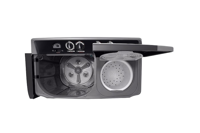 LG 15kg Twin Tub with Roller Jet in Black Finish, TT1561RWPT