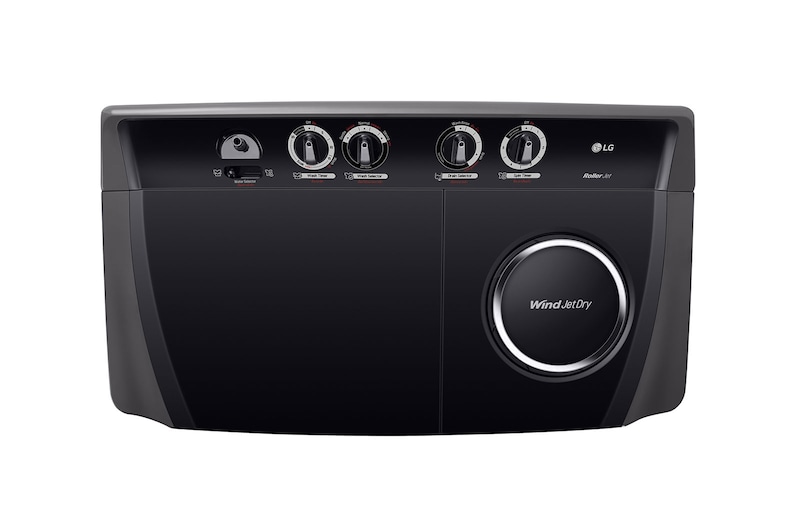 LG 15kg Twin Tub with Roller Jet in Black Finish, TT1561RWPT
