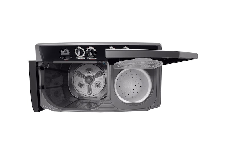 LG 15kg Twin Tub with Roller Jet in Black Finish, TT1561RWPT