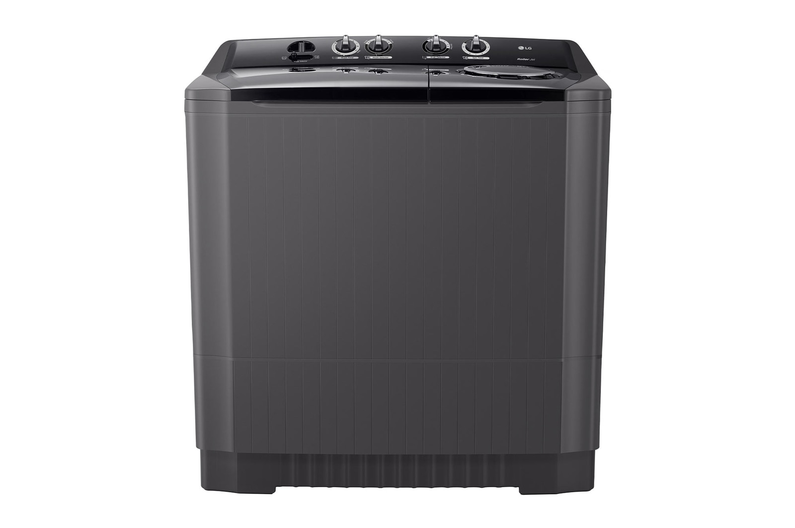 Front view of 15kg Twin Tub with Roller Jet in Black Finish, TT1561RWPT