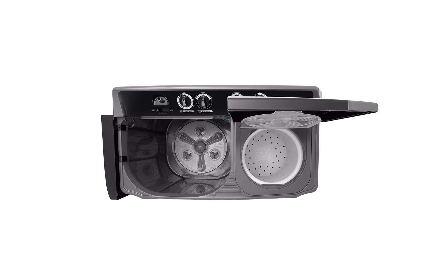 LG 15kg Twin Tub with Roller Jet in Black Finish, TT1561RWPT