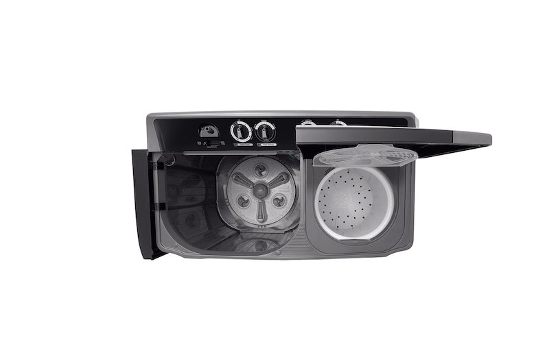 LG 15kg Twin Tub with Roller Jet in Black Finish, TT1561RWPT