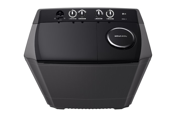 LG 15kg Twin Tub with Roller Jet in Black Finish, TT1561RWPT