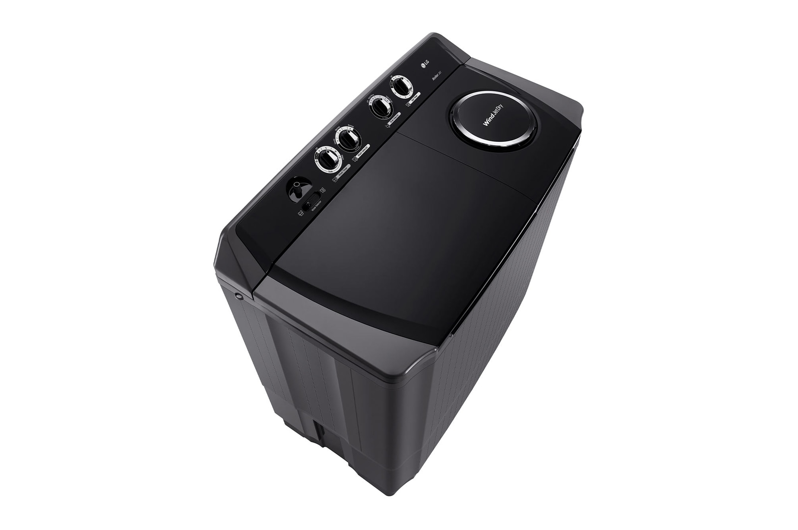 LG 15kg Twin Tub with Roller Jet in Black Finish, TT1561RWPT