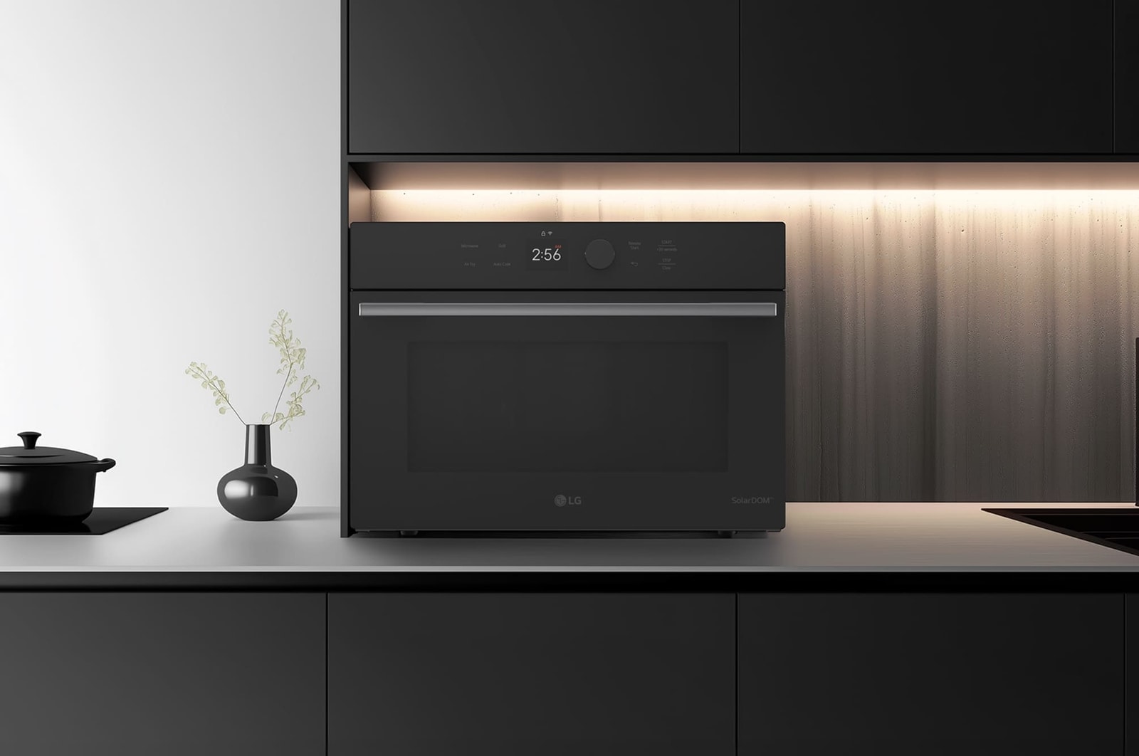 SolarDOM™ placed on a modern kitchen countertop with minimal decor in the background.