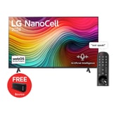 86 Inch LG NanoCell NANO80 4K Smart TV AI Magic remote HDR10 webOS24 2024