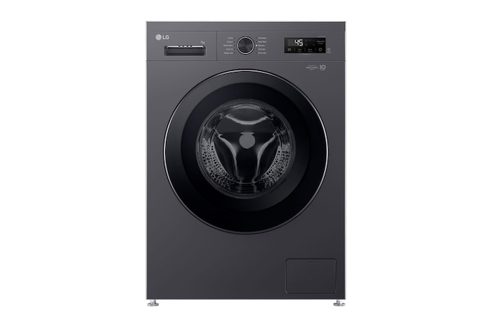 Front view of 7kg Front Load Washing Machine in Middle Black Finish, F2Y1HYP6J