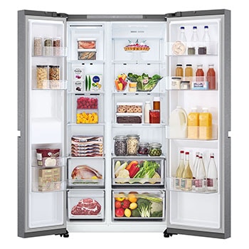 LG 658L Side-by-Side Fridge in Black Finish, GC-B257KQJW