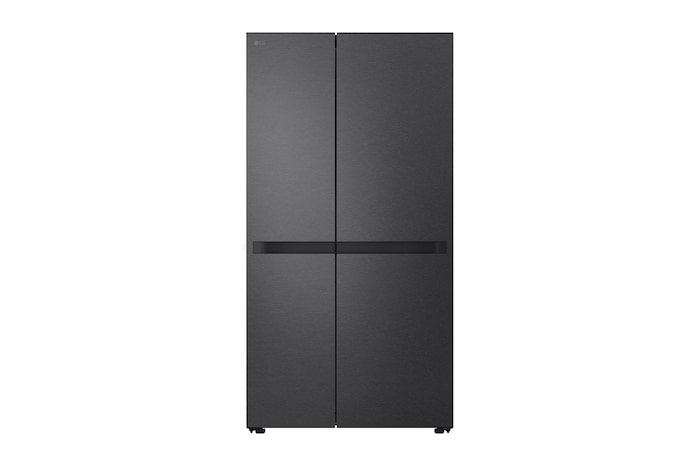 Front view of 658L Side-by-Side Fridge in Black Finish, GC-B257KQJW