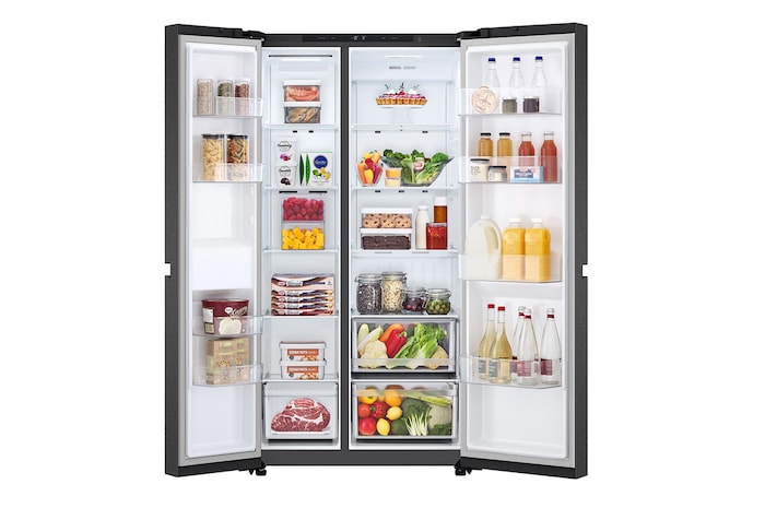 front door open with food