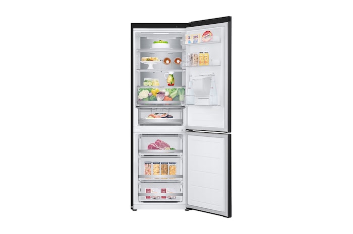 LG 376L Bottom Freezer with Door Cooling+™ in Black Finish, GC-F459FSUW