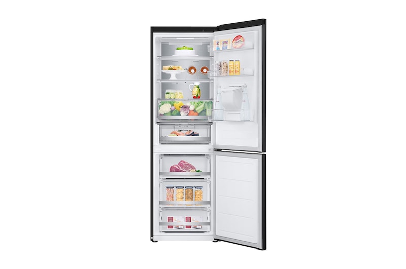 LG 376L Bottom Freezer with Door Cooling+™ in Black Finish, GC-F459FSUW
