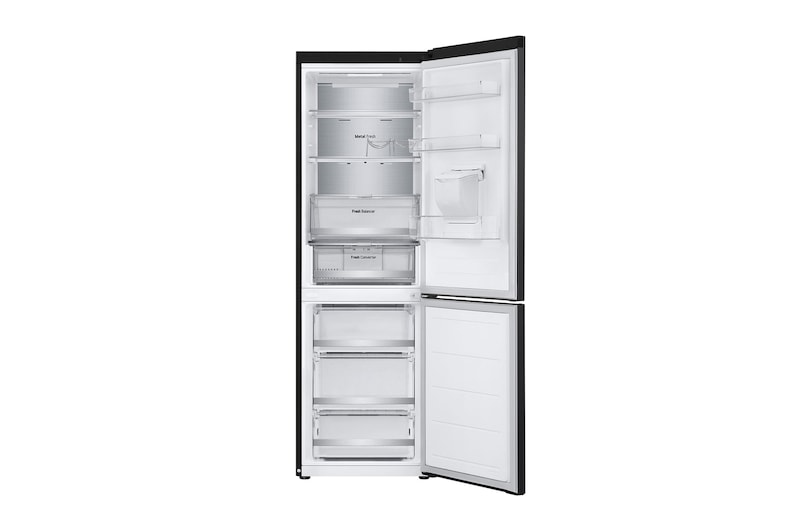 LG 376L Bottom Freezer with Door Cooling+™ in Black Finish, GC-F459FSUW