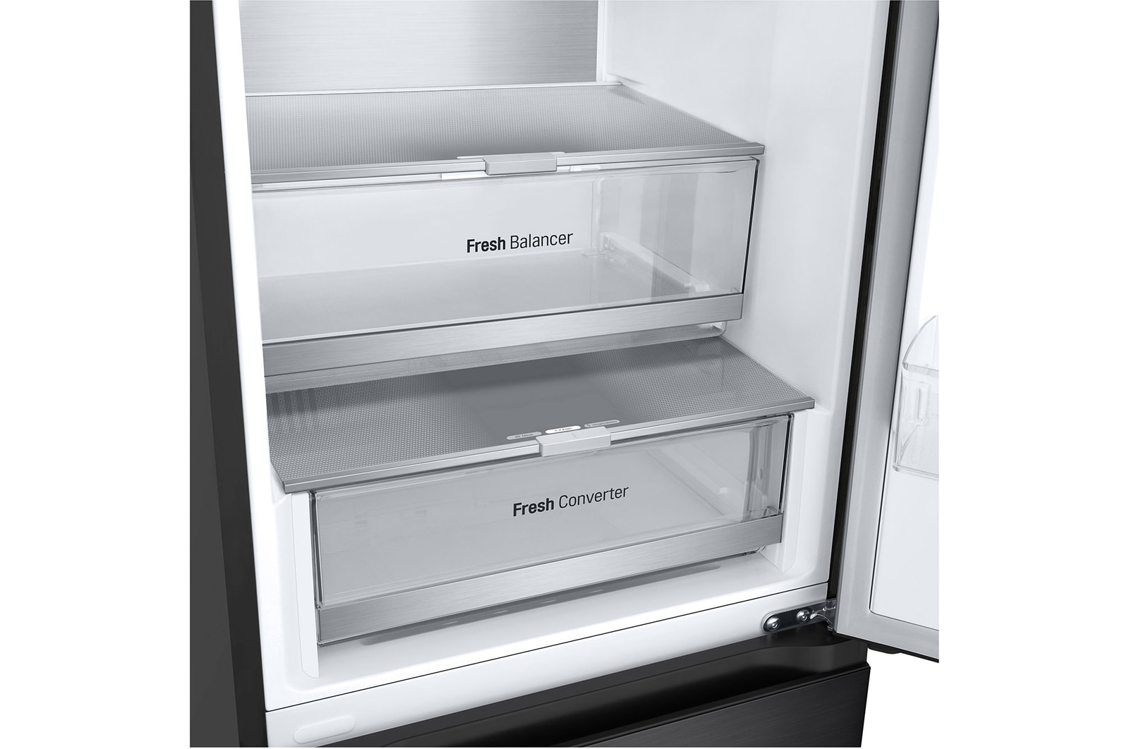 LG 376L Bottom Freezer with Door Cooling+™ in Black Finish, GC-F459FSUW