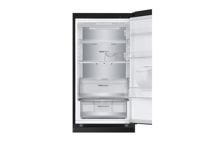 LG 376L Bottom Freezer with Door Cooling+™ in Black Finish, GC-F459FSUW
